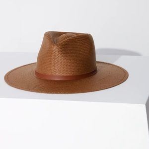 Janessa Leone Sherman Hat Brown Straw